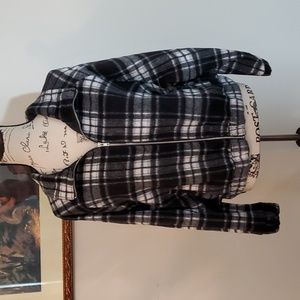 Philosophy black and white plaid jacket